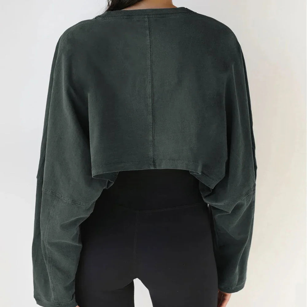 FlexiFit Women's Long Sleeve Sports Crop Top