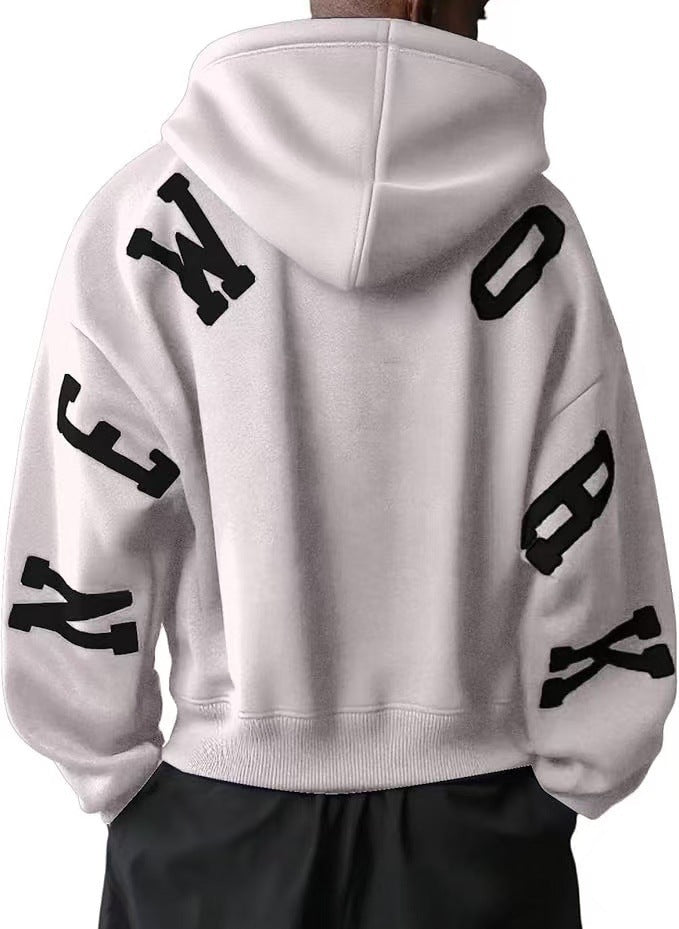 Fashion Printed Thickening All-match Long Sleeve Loose Hooded Sweater For Women