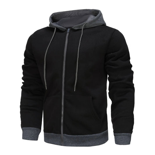 Hoodie Men Zipper Cardigan Outerwear by GJG Denim