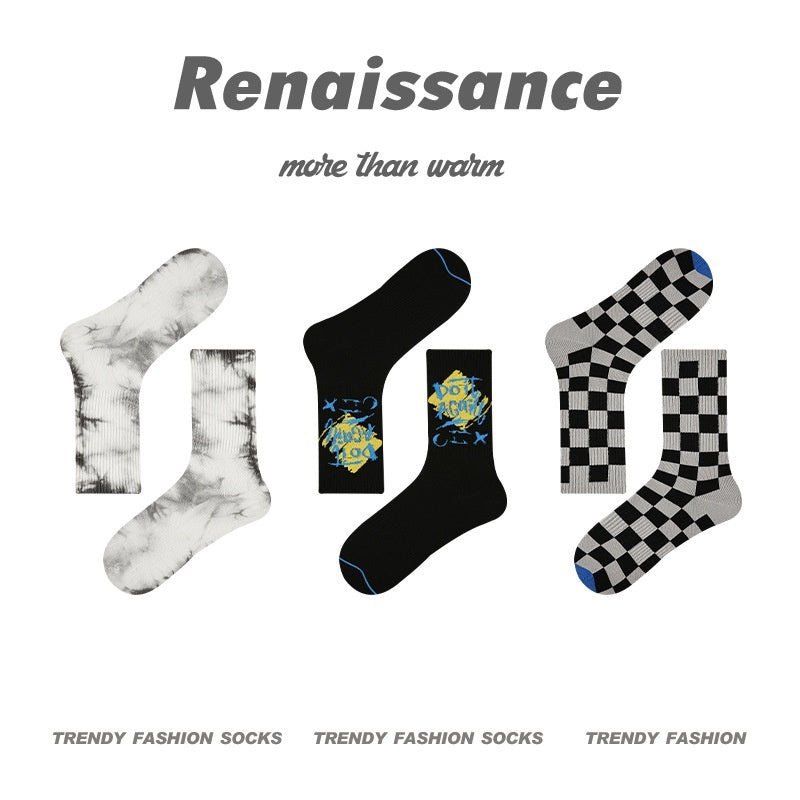 Men's Renaissance Original Tube Socks Simple Letters