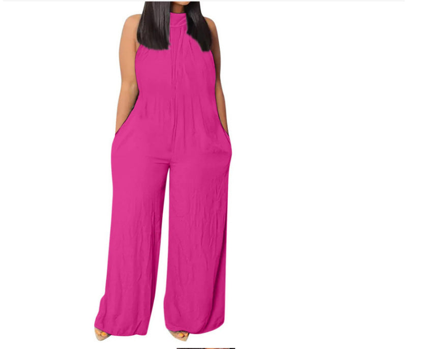 Wide-leg Sleeveless Jumpsuit