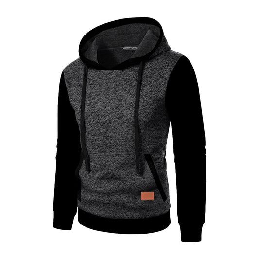 Men's Casual Jacquard Hooded Sweater