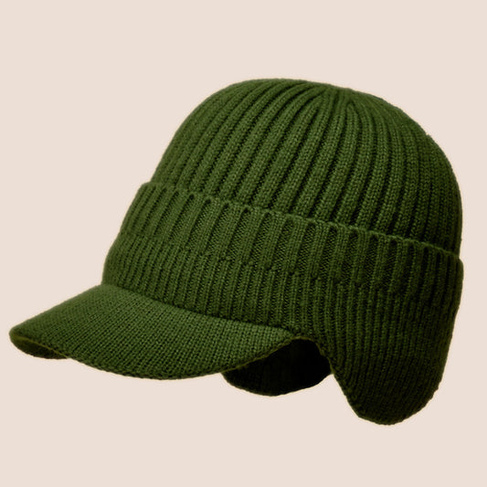 Men's Warm Ear Protection Knitted Beanie Hat by GJG Denim