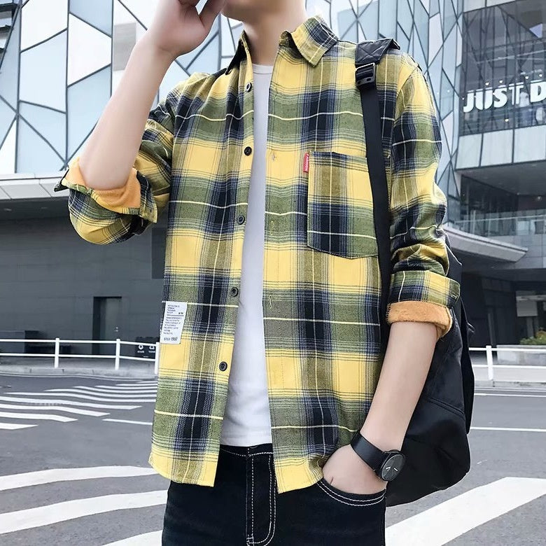 Men's Warm Thickened Slim Fit Shirt Coat