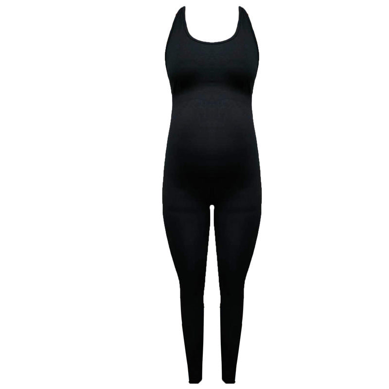 Jumpsuit Maternity Tight Fitness Yoga Clothes High Waist Hip Lift Trousers
