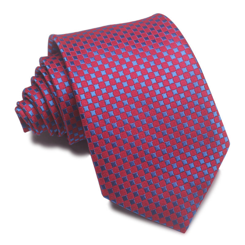 Men's 8CM Polyester Jacquard Striped Ties