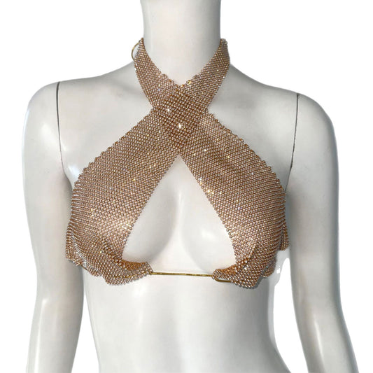 Top Metal Tied Spaghetti Strap