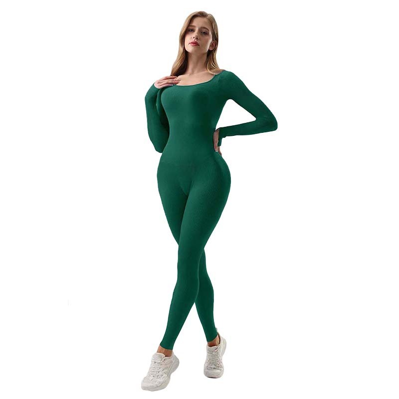 Sports Workout Clothes Slim Thread Long Sleeve Tights