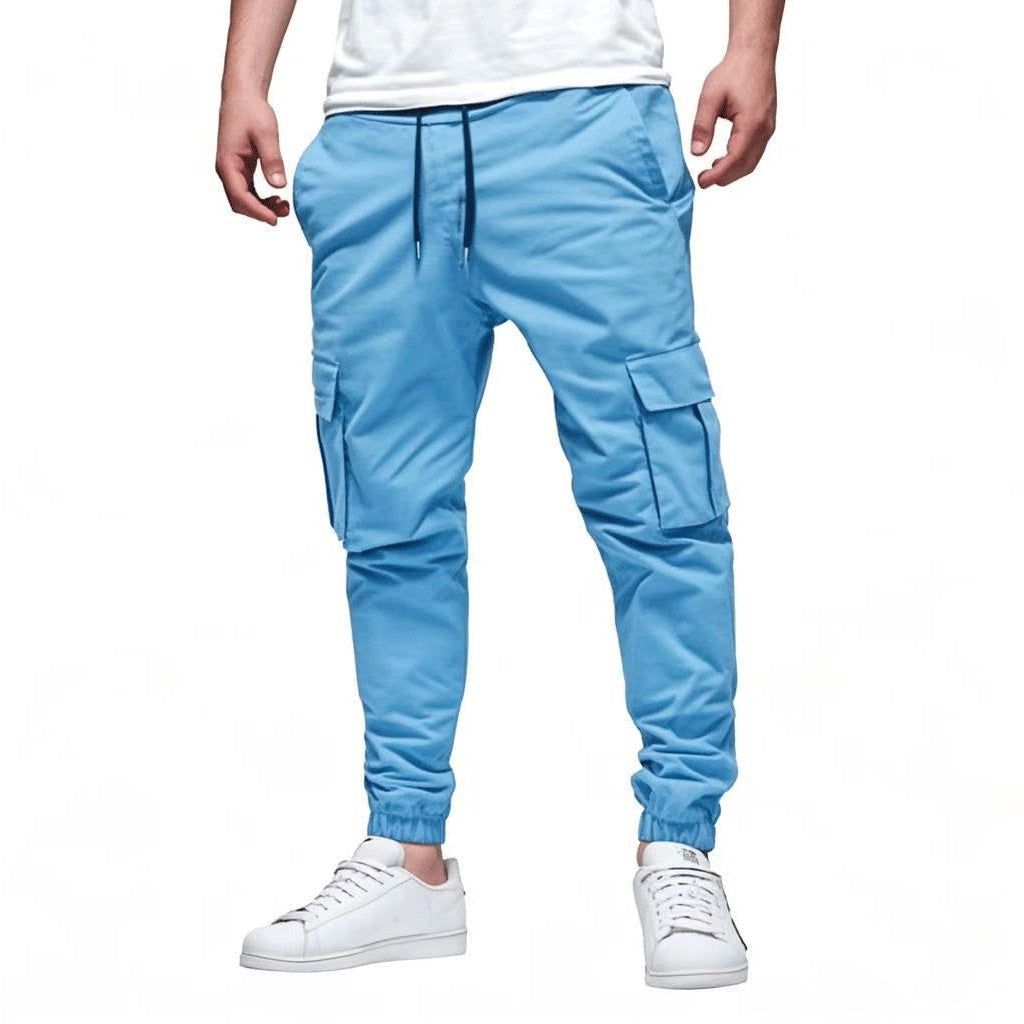 Men's Multi-pocket Drawstring Leisure Pants