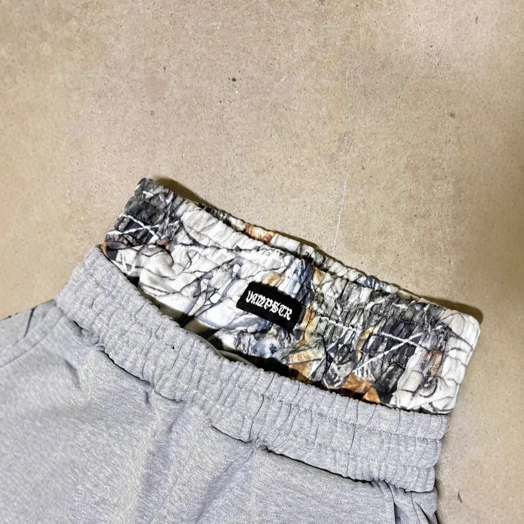 Men's Fake Two Pieces Loose Leisure Pants Double Waist Sweatpants