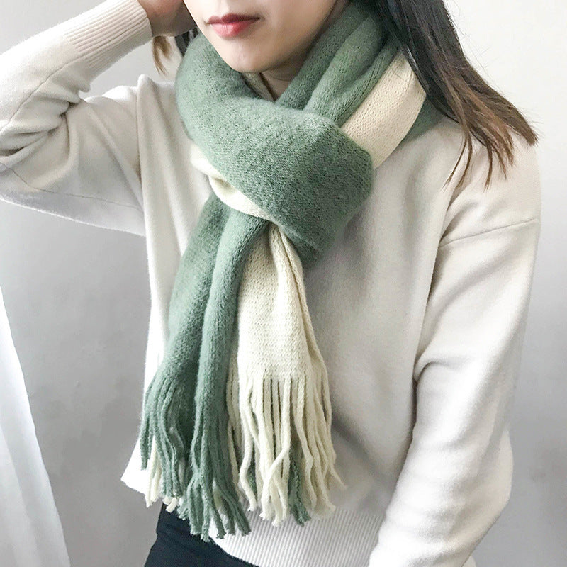 Men's Cashmere Color Matching Scarf