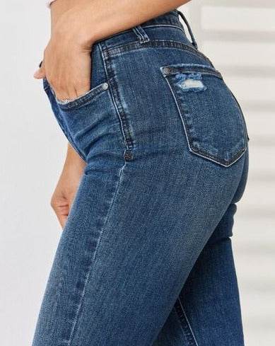 Judy Blue Full Size High Waist Distressed Slim Women Jeans