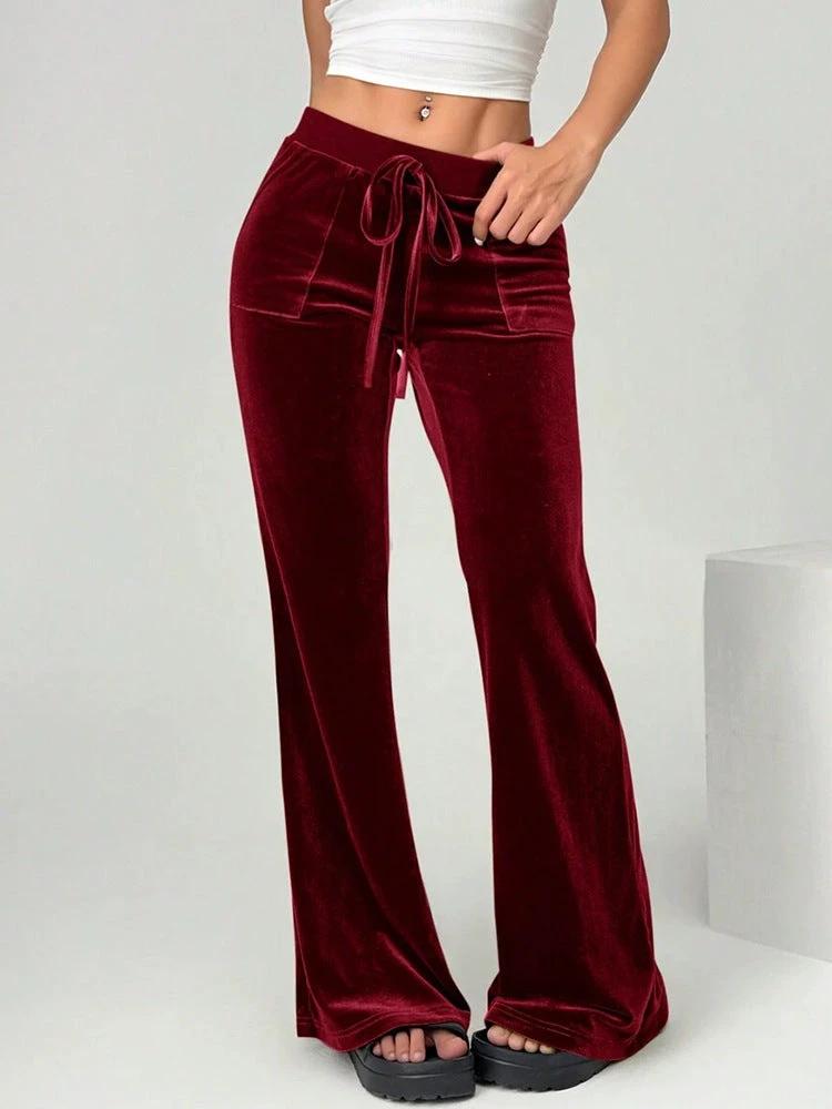 Women's Clothing Flared Trousers Commuting Figure Flattering Casual by GJG Denim