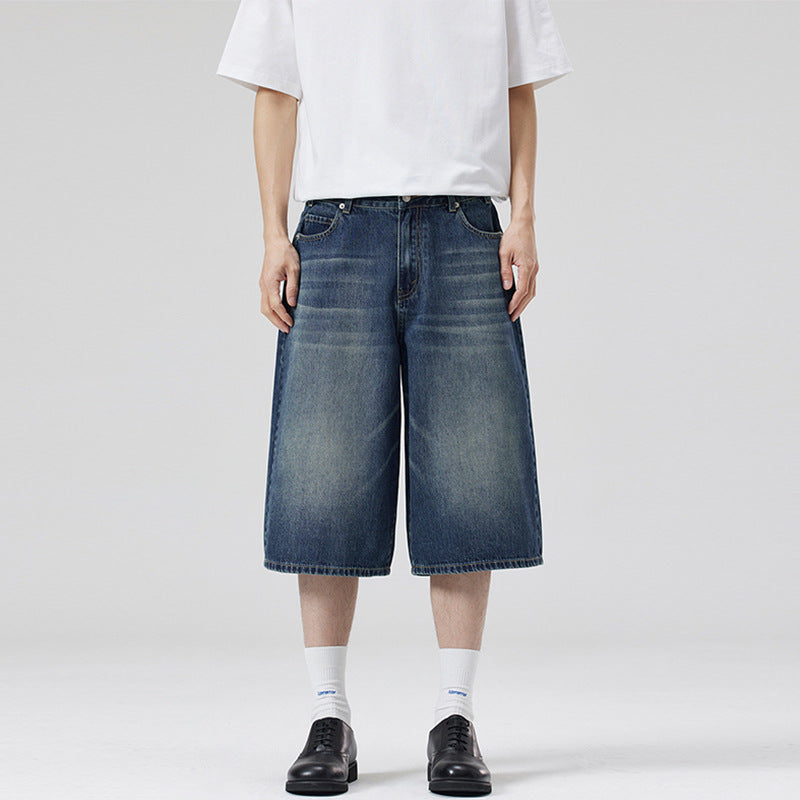 Summer Men And Women Loose Straight Shorts