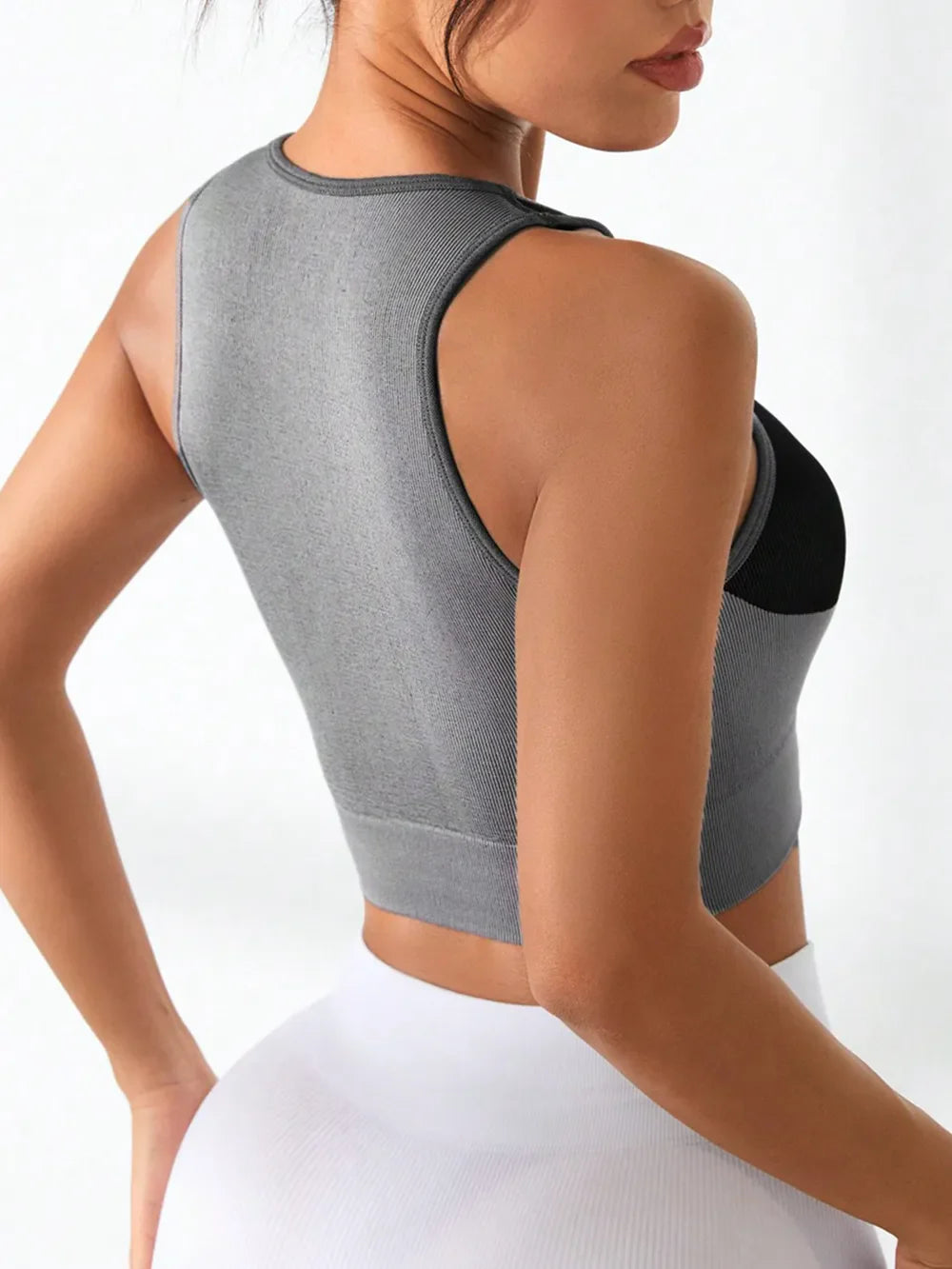 Women's Color Block Round Neck Active Tank