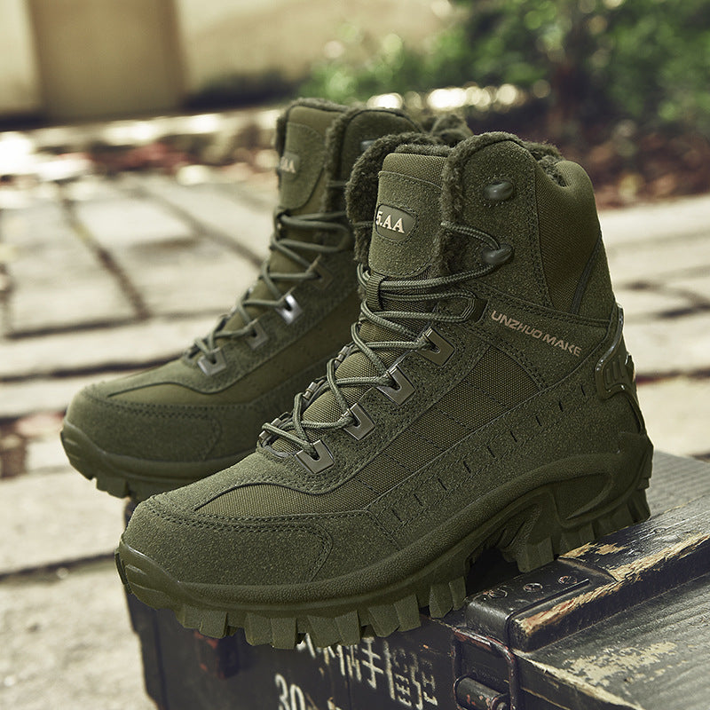 Men's Combat Boots Fleece-lined