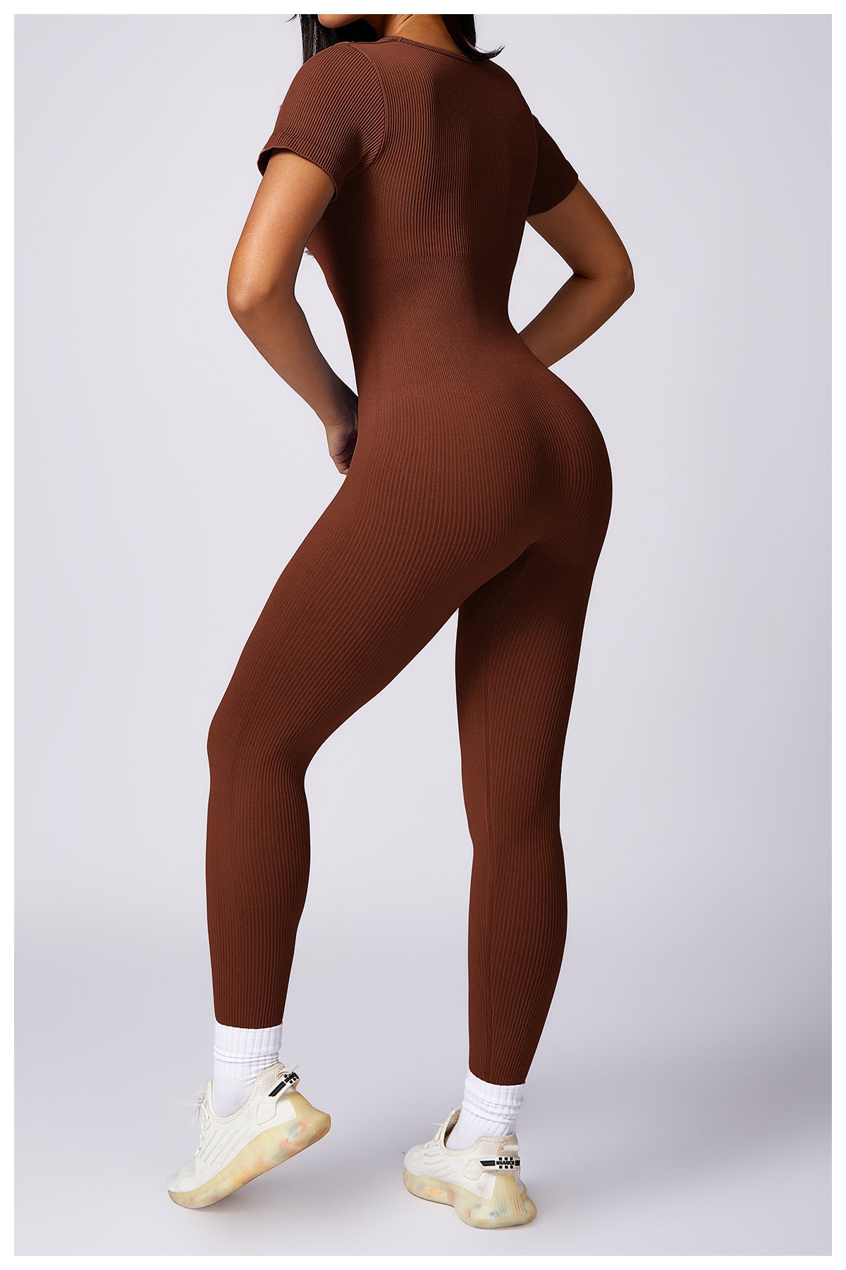 Seamless One-piece Short-sleeved Jumpsuit