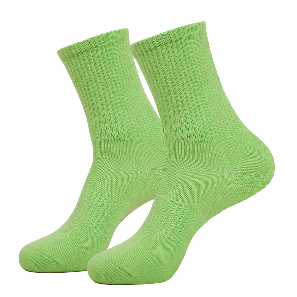 Men's Mid-calf Combed Cotton Athletic Sweat-absorbent Breathable High-pass Non-stuffy Socks