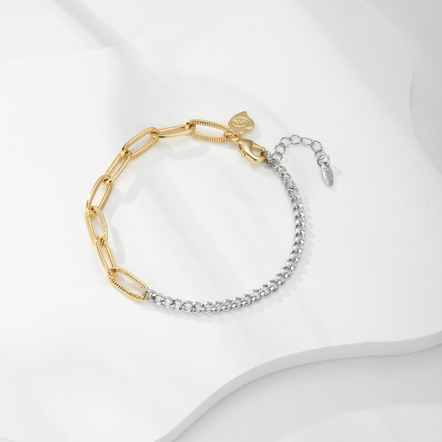 Women's Gold-plated Exquisite Simple Gold And Silver Stitching Bracelet