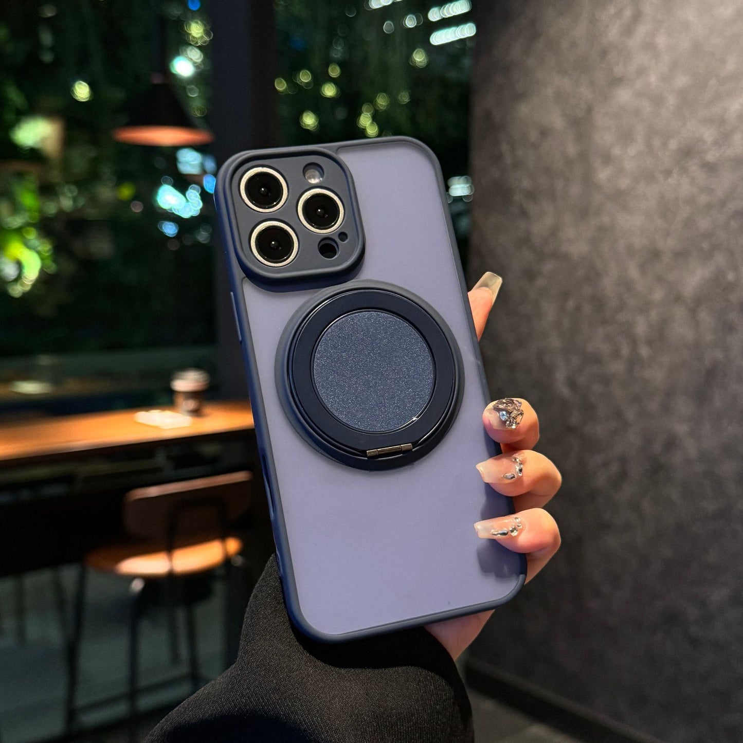 Skin-sensitive Magnetic Rotating Bracket Frosted Drop-resistant Phone Case