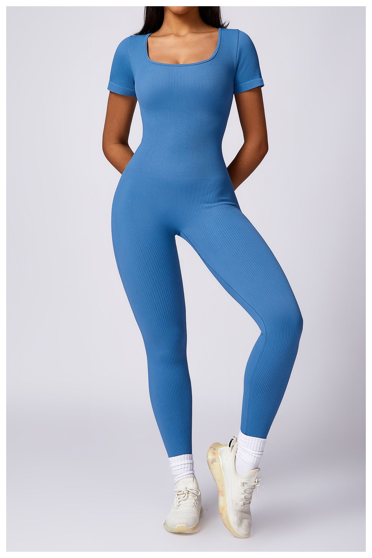 Seamless One-piece Short-sleeved Jumpsuit