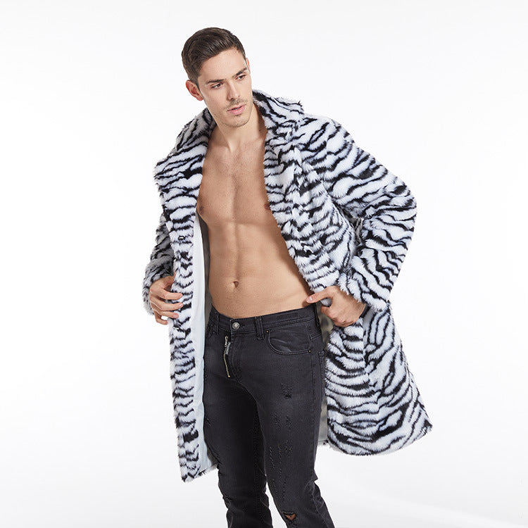 Men's Faux Fur Long-cut Coat