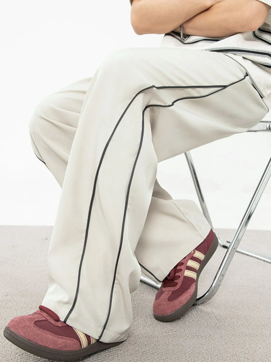 Men's Contrast Straight Sweatpants