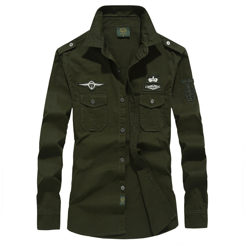 Men's Solid Color Long Sleeve Shirts