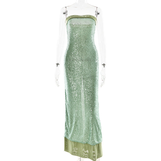 Women's Evening Dress Elegant Bandeau Slim-fit