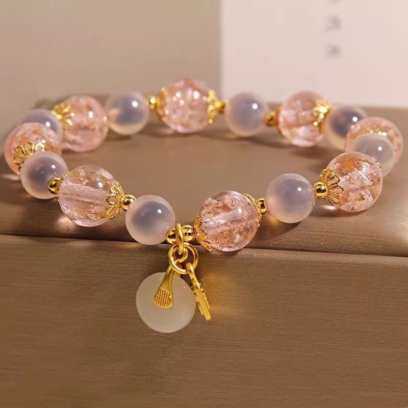 Natural Heart Agate Bracelet For Women