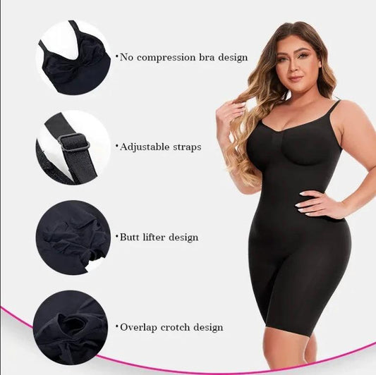 Dropship SEAMLESS Postpartum Abdomen Shapewear Sculpting Short Mid Thigh Slimming Body Shaper For Women Tummy Control Slimmer by GJG Denim