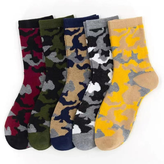 Men's Camoflauge Polyester Cotton Tube Socks
