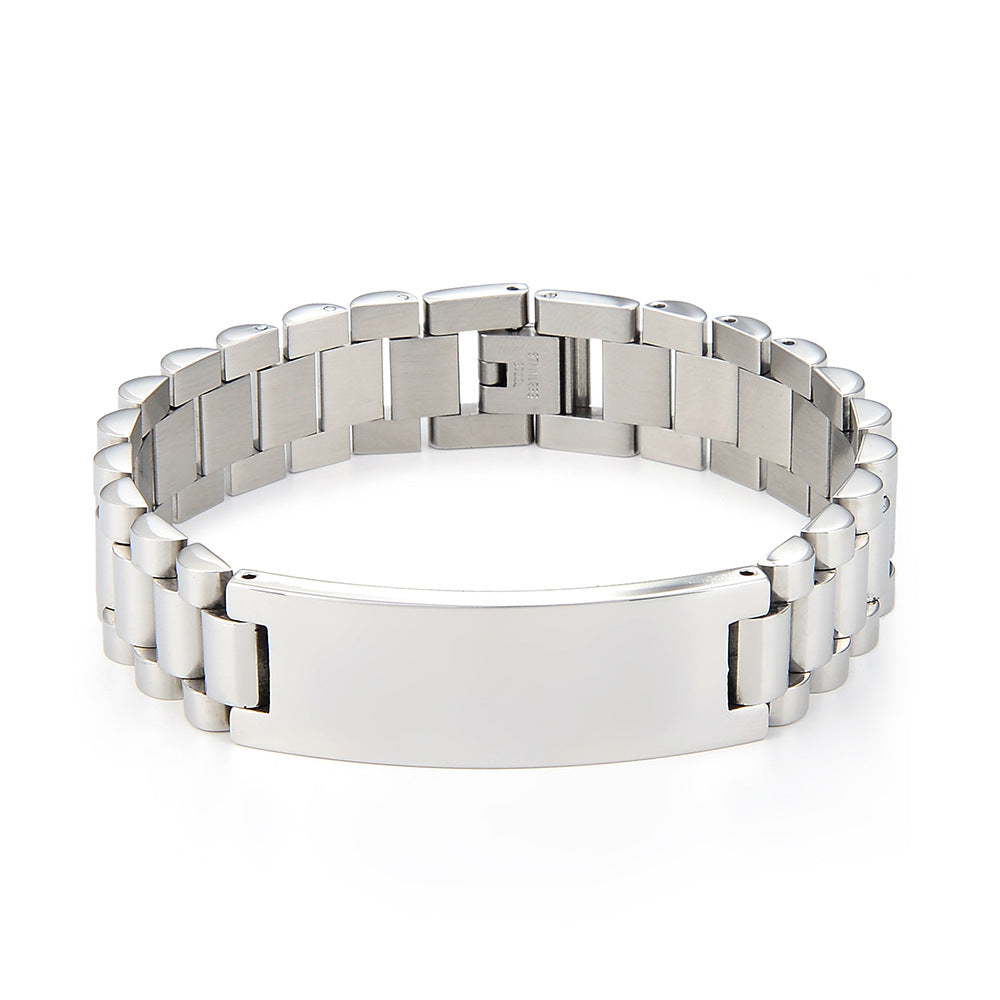 A Sleek Fashion Forward Alloy Bracelet For Men