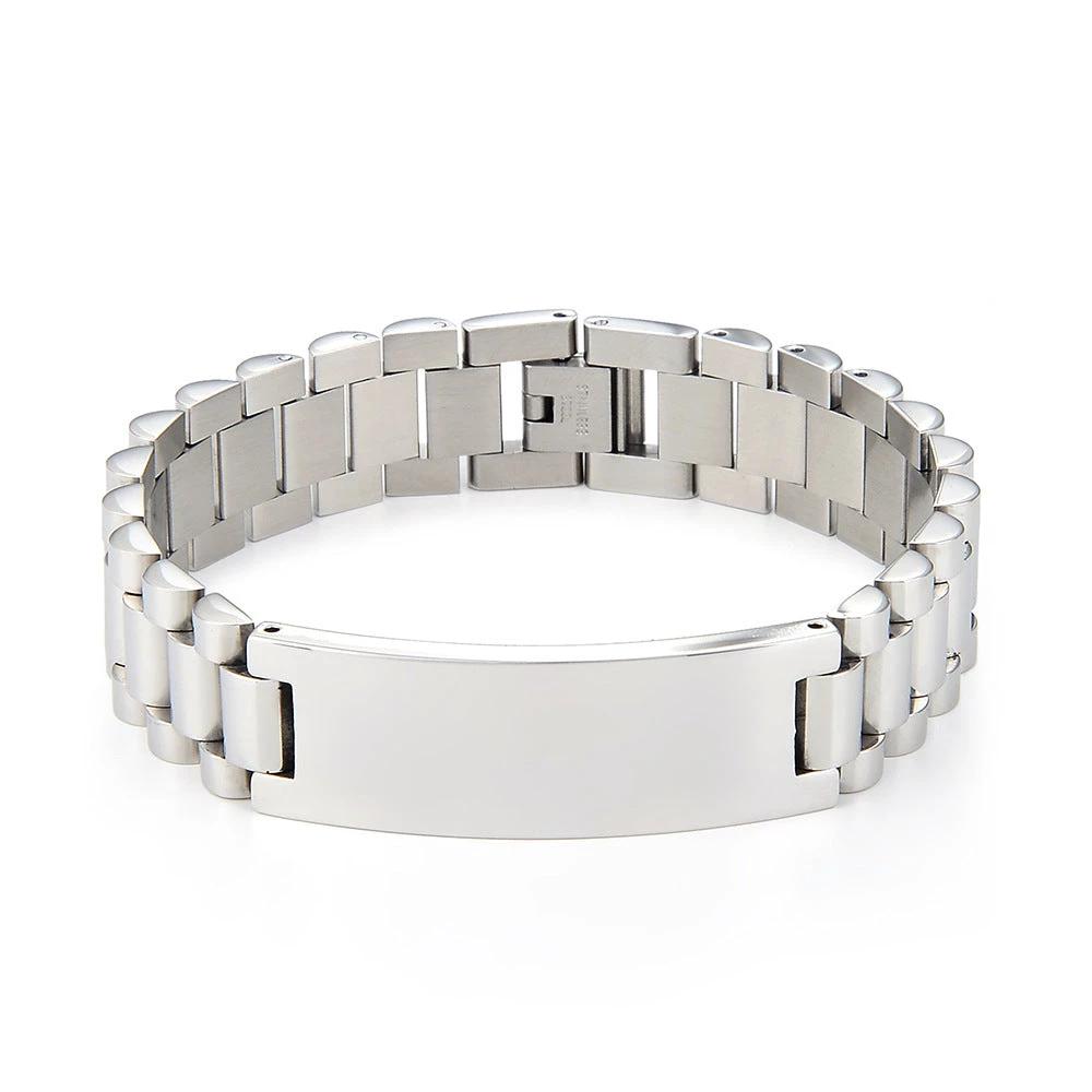A Sleek Fashion Forward Alloy Bracelet For Men by GJG Denim