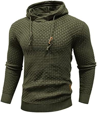 Men's Long Sleeve Solid Color Hooded Sweater