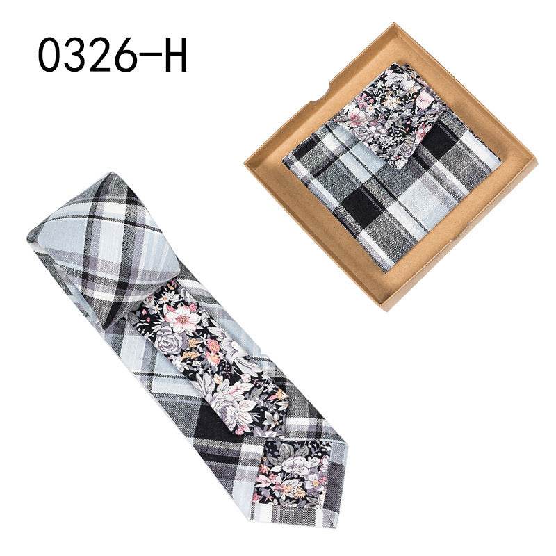 Men's Floral Print Tie and Pocket Square