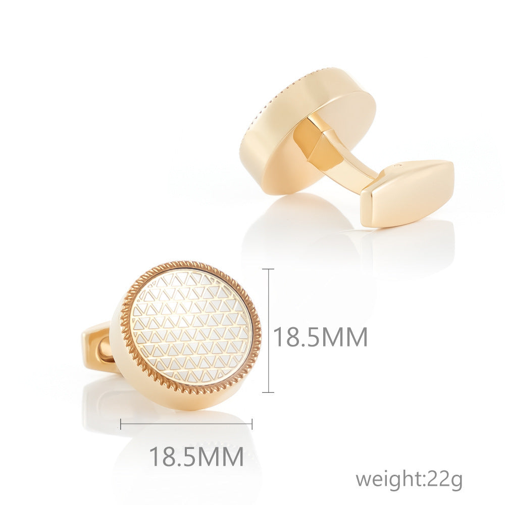 Men's Round CD Enamel Cufflinks