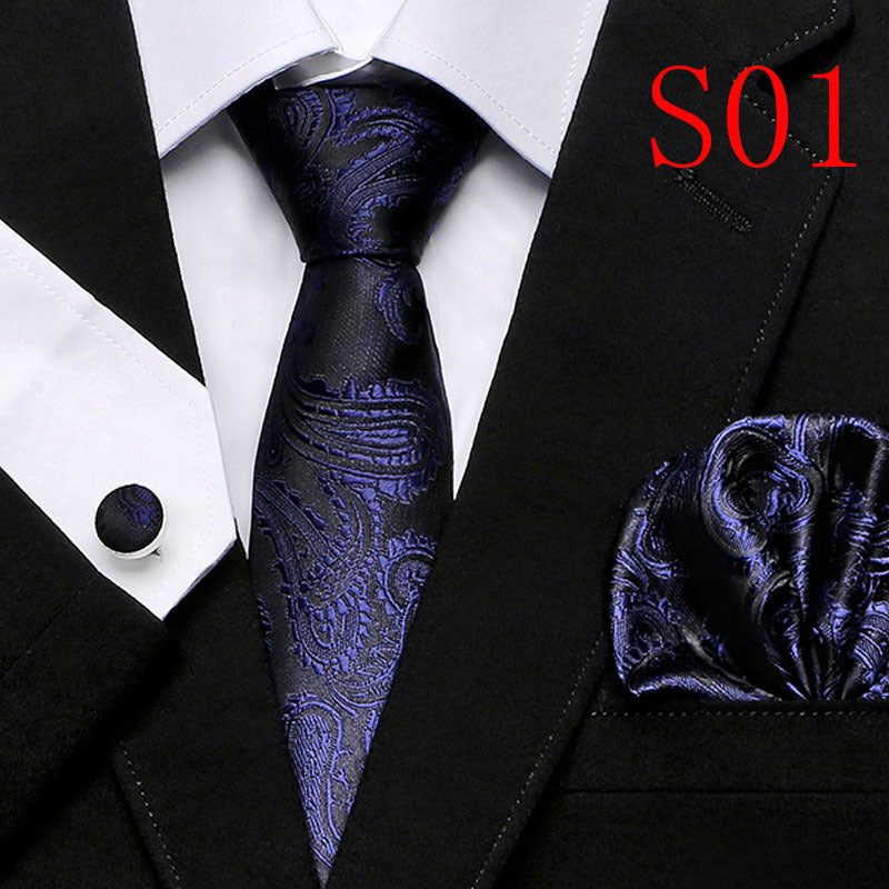 Men's Paisley Series Ties Three-piece Set
