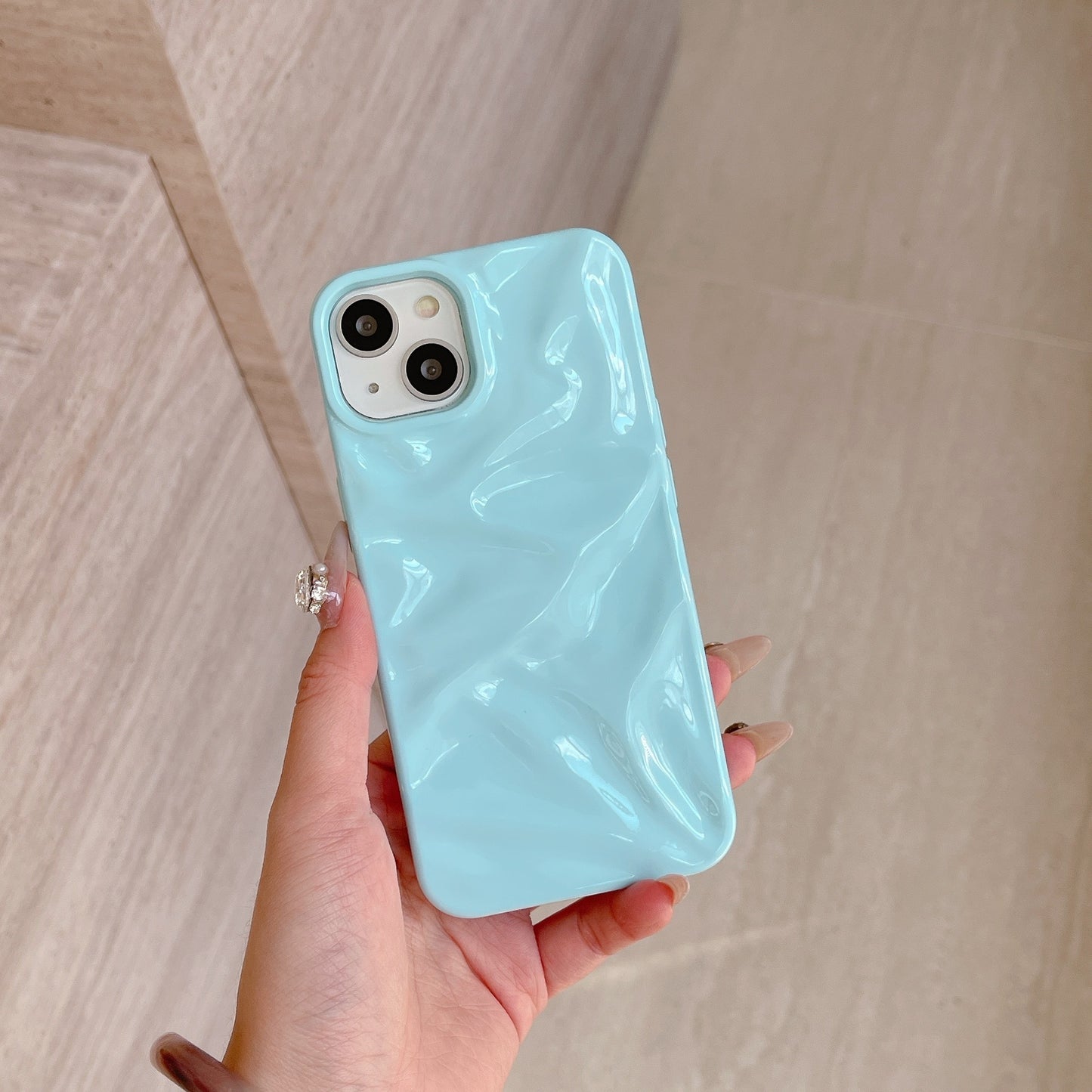 Electroplating Three-dimensional Pleated Phone Case