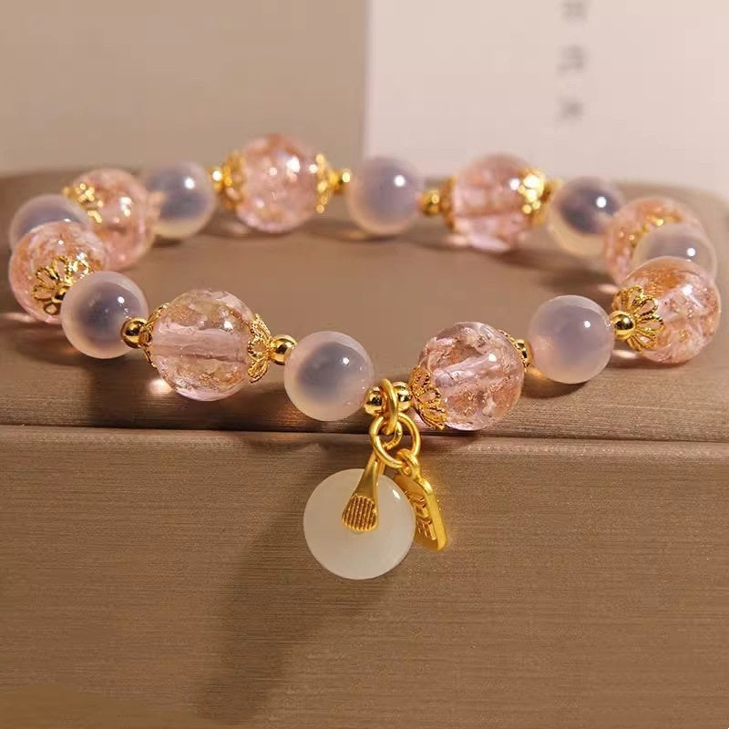 Natural Heart Agate Bracelet For Women