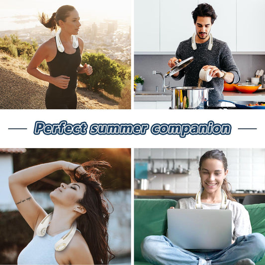 Turbo Neck-hanging Fan - An Ideal Choice For Summer Outdoors - A Must-have For Hiking, Running And Cycling.