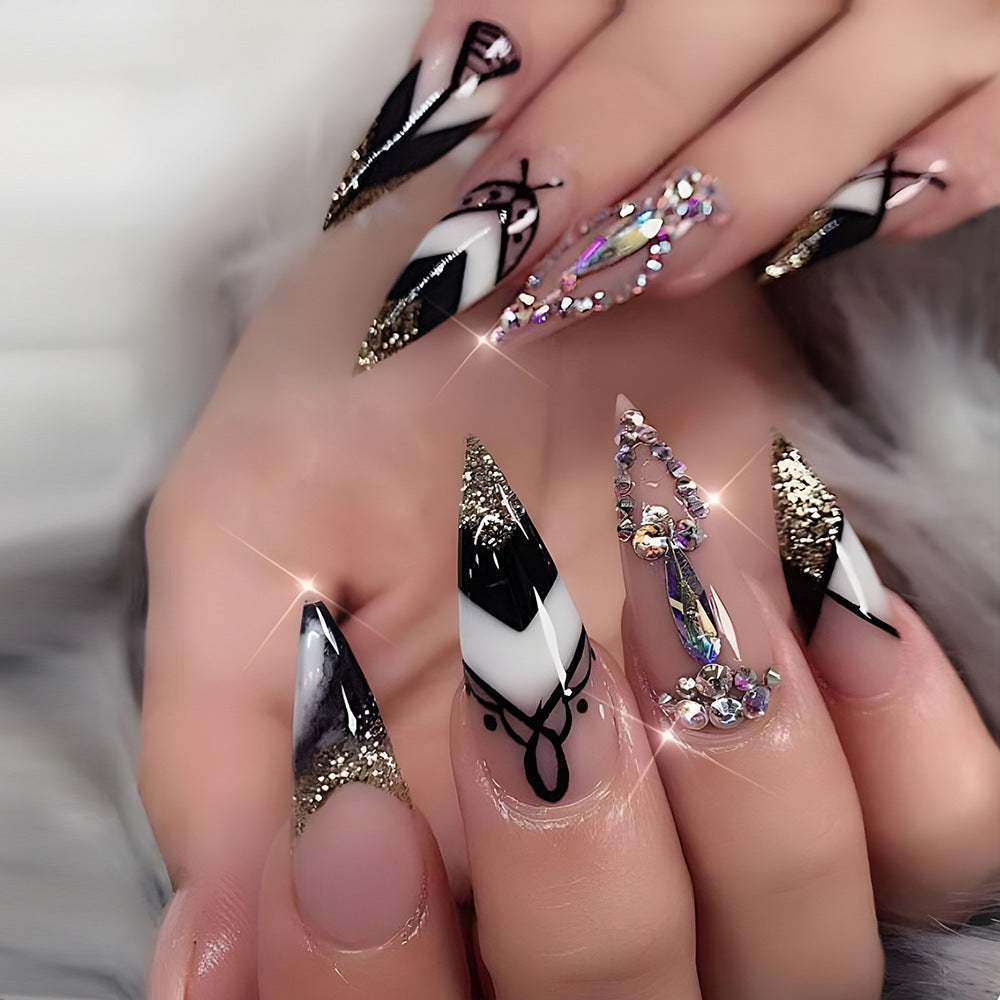 Butterfly Nail Sticker Hot Girl Cat Eye Diamond Wearing Armor