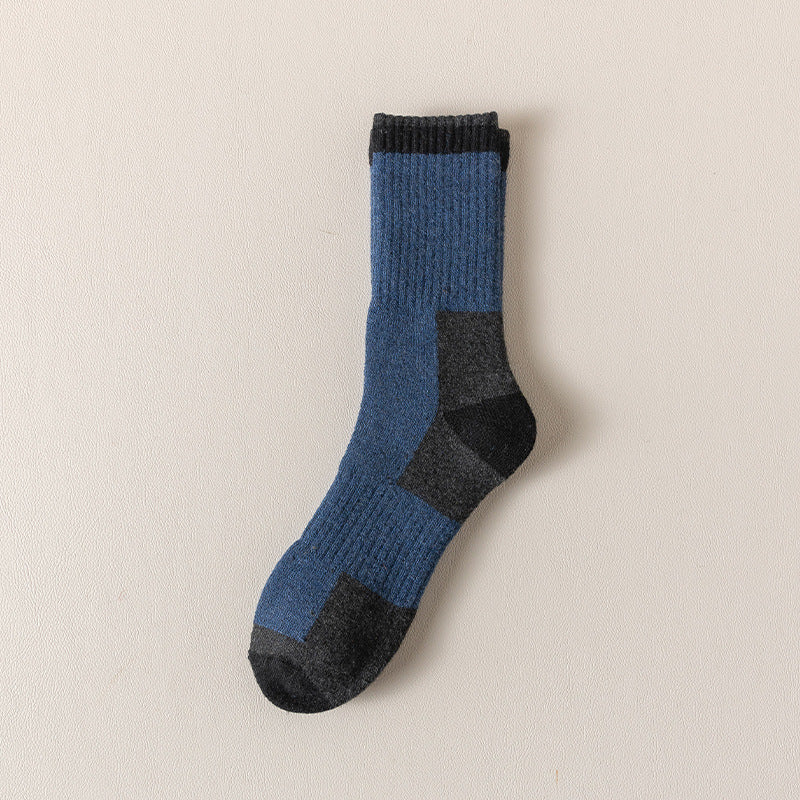 Men's Wool Fleece Lined Padded Warm Terry-loop Socks