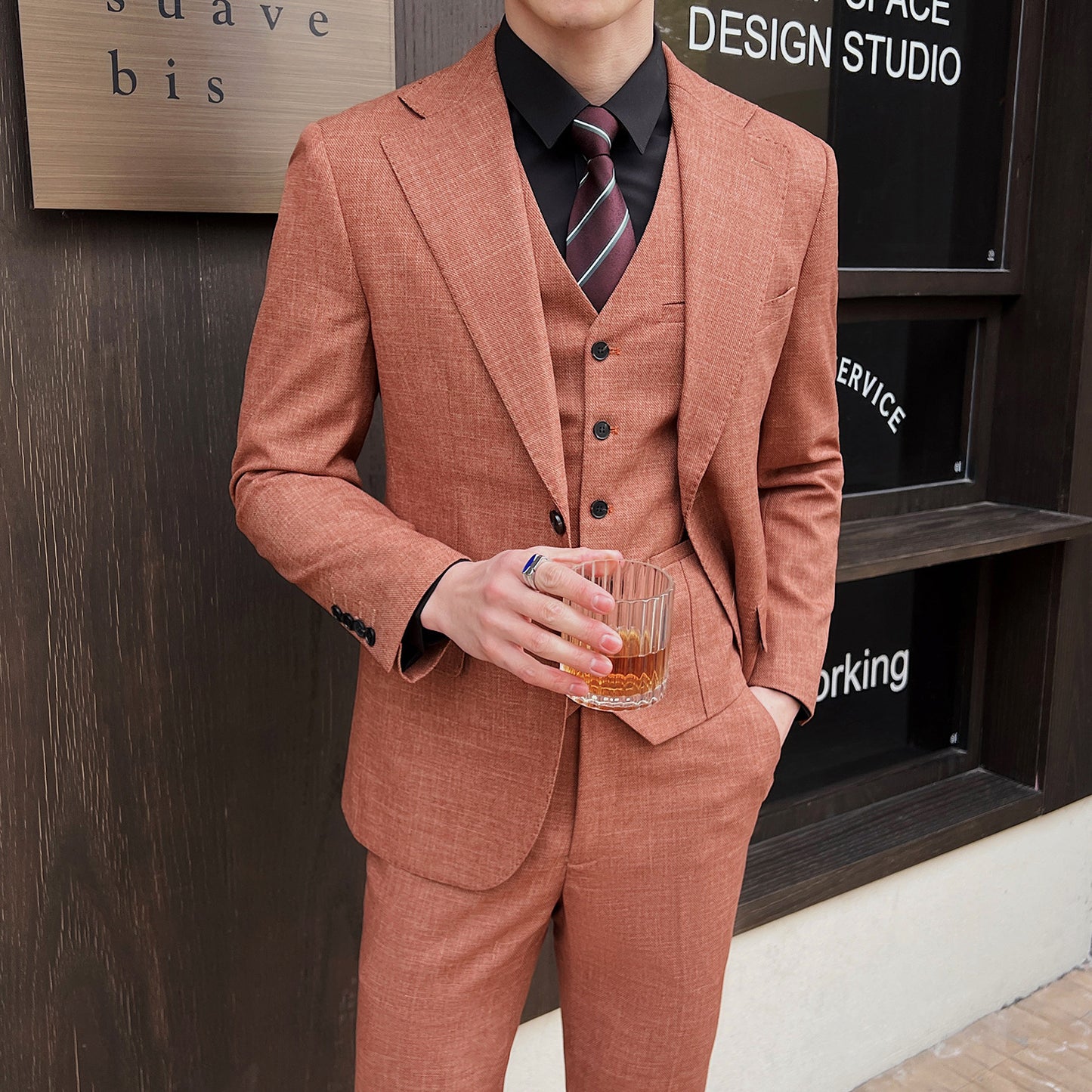Professional Casual Men's Three-piece Suit Jacket