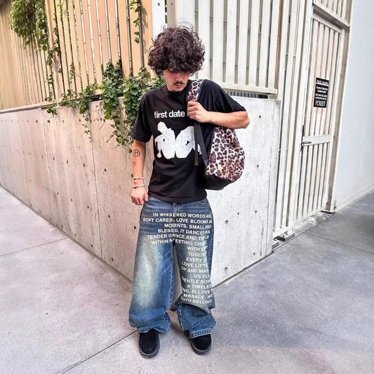 Men's Casual Loose Wide-leg Straight Pants