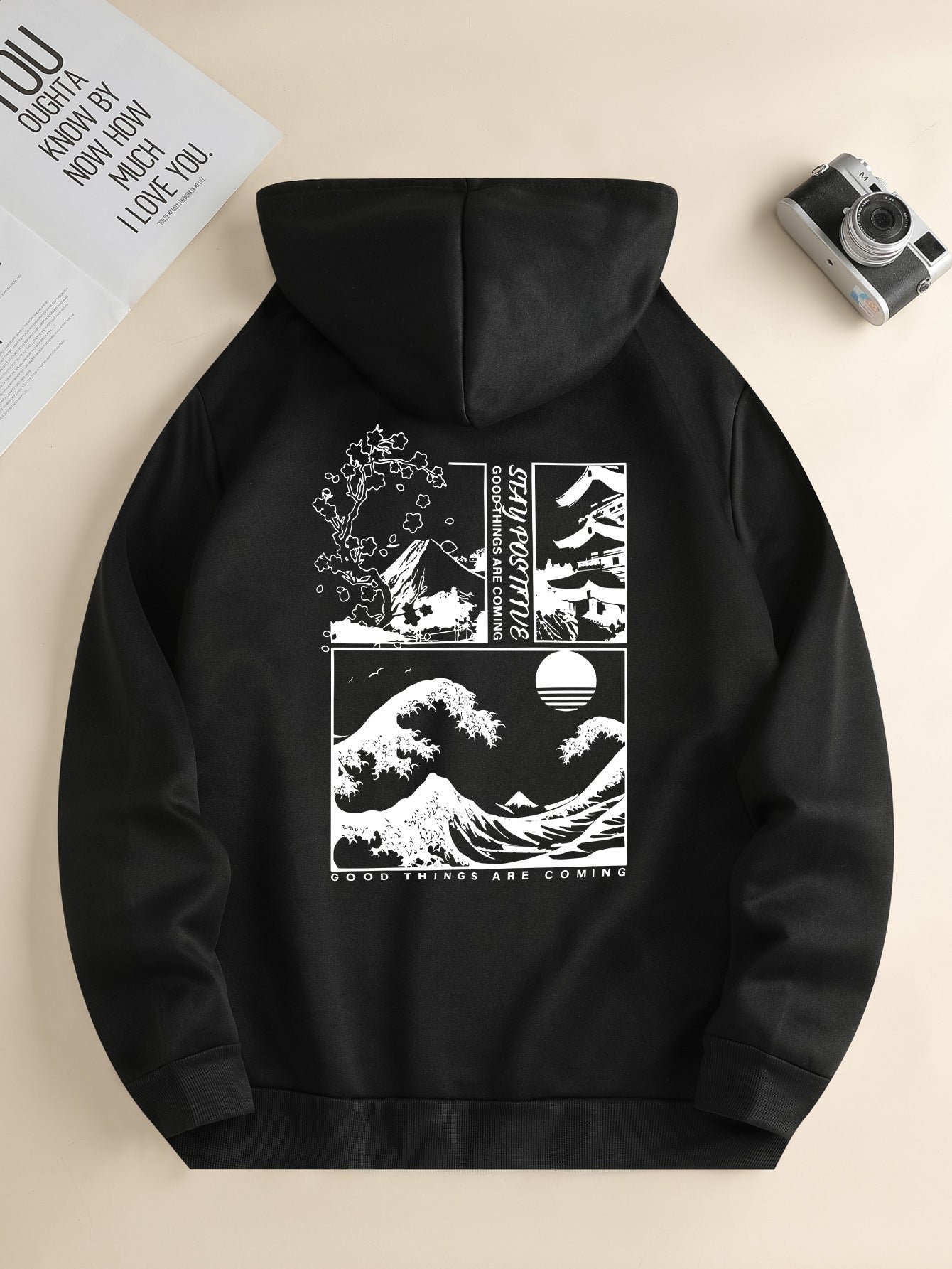 Men's Chic Casual Everyday Drawstring Hoodie