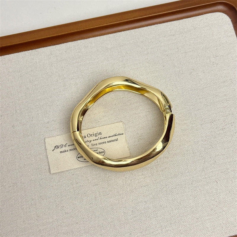 Branch Wide-brimmed Bracelet Irregular With Personality Spring Open Alloy