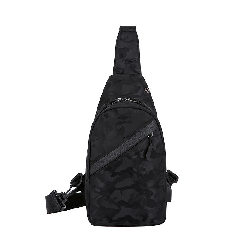 Men's Camouflage Chest Bags With Headphone Hole
