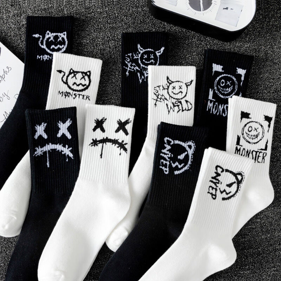 Men's Black And White Socks