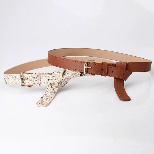 Women's Simple Pu Korean Style All-matching Trendy Fashion Belt by GJG Denim